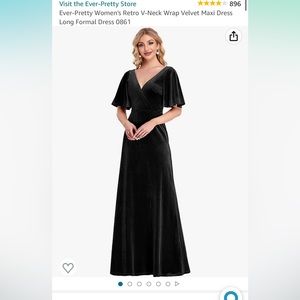 Black Velvet Formal Dress